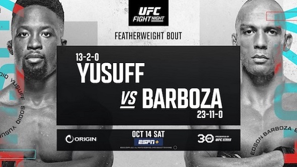 Watch UFC Fight Night Yusuff vs. Barboza 10/14/23 – 14th October 2023 Online