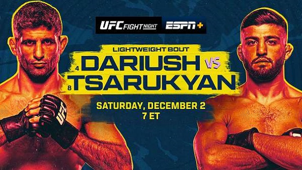 Watch UFC Fight Night Dariush vs Tsarukyan 12/2/23 – 2nd December 2023 Full Show