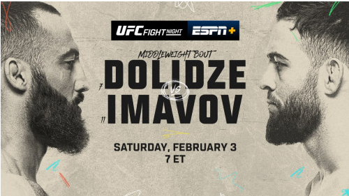 Watch UFC Fight Night Dolidze vs Imavov  2/3/24 – 3rd February 2024 Full Show