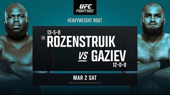 Watch UFC Fight Night: Rozenstruik vs. Gaziev 3/2/24 – 2nd March 2024 Full Show