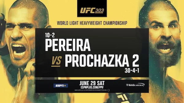 Watch UFC 303: Pereira vs. Prochazka 2 PPV 6/29/24 – 29th June 2024 Full Show