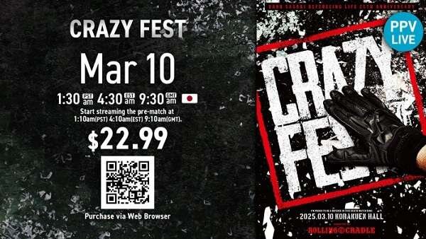 NJPW CRAZY FEST PPV 3/10/25 – March 10th 2025